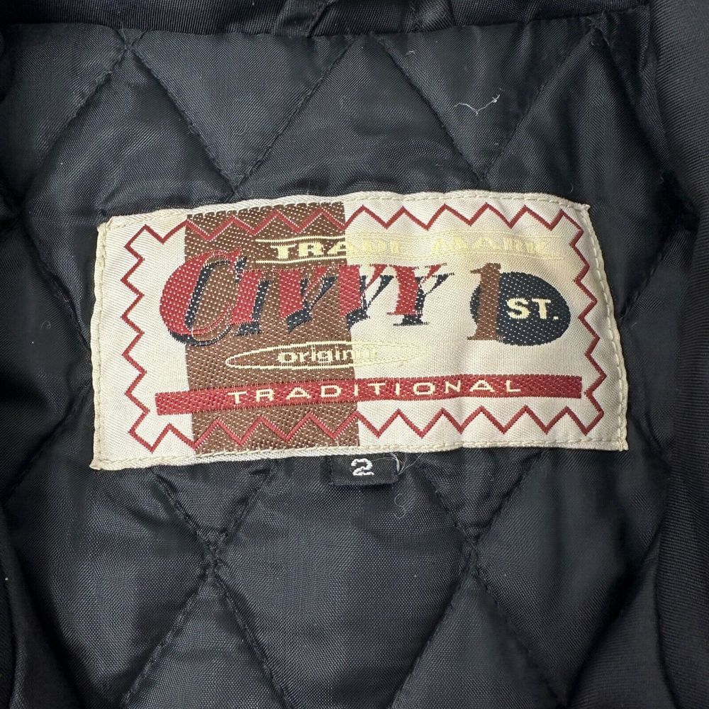 Roadmaster Civvy Motorcycle Co. Rare Black Biker Jacket Quilted‎ Lining Size 2 - Picture 15 of 16